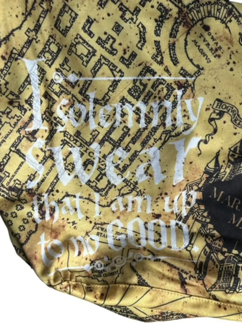 Harry Potter Hot Topic The Marauder's Map Wizard Hobo Tote Bag Purse